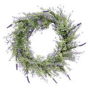 Golden Trumpet & Lavender Wreath - 20 In