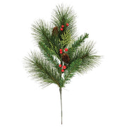 Long Needle Pine & Cedar Spray with Berries - 20 In