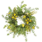 Dusty Miller & Butterfly Wreath - 16"