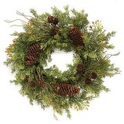Soft Touch Cedar & Pine Cone Wreath - 16"