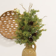 Soft Touch Cedar & Pine Cone Bush - 20"