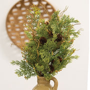 Soft Touch Cedar & Pine Cone Bush - 20"