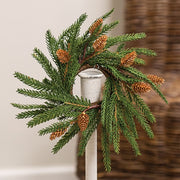 Soft Touch Austrian Pine Candle Ring - 2.5"