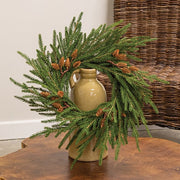 Soft Touch Austrian Pine Candle Ring - 6"