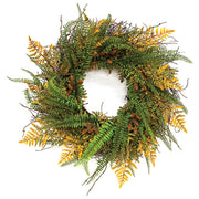 Fall Wetland Fern & Wheat Wreath - 28"
