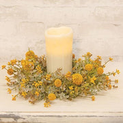 Fall Garden Candle Ring - 6" - Mustard