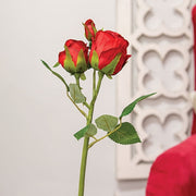 Blooming Red Roses Pick - 17"