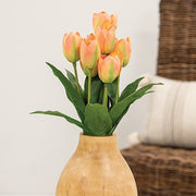 Peach Blooming Tulips Bush - 18"