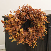 Soft Touch Baby Eucalyptus Wreath - Mustard - 18"