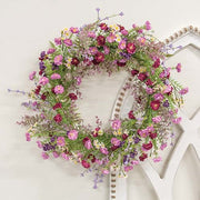 Blushing Spring Blossoms & Eucalyptus Wreath - 22"