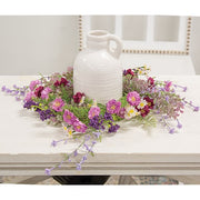 Blushing Spring Blossoms & Eucalyptus Candle Ring - 6.5"