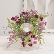 Blushing Spring Blossoms & Eucalyptus Candle Ring - 4.5"