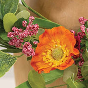 Sunset Poppy & Daisy Candle Ring - 6.5"