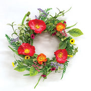 Sunset Poppy & Daisy Candle Ring - 6.5"