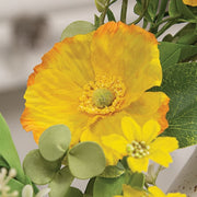 Yellow Poppy & Wildflower Candle Ring - 6.5"