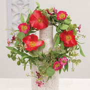 Sunset Poppy & Wildflower Candle Ring - 6.5"