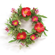 Sunset Poppy & Wildflower Candle Ring - 6.5"