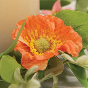 Peach Poppy & Wildflower Candle Ring - 3.5"