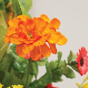 Sunset Mini Gerbera Daisy & Heather Bush - 21"