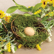 Mossy Twig Bird Nest with Speckled Cream Egg - 4 In