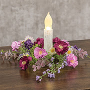 Blushing Spring Blossoms & Eucalyptus Candle Ring - 1-1/2 In