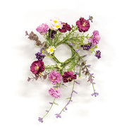 Blushing Spring Blossoms & Eucalyptus Candle Ring - 1-1/2 In