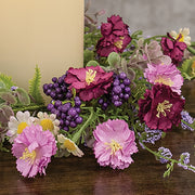 Blushing Spring Blossoms & Eucalyptus Candle Ring - 3-1/2 In