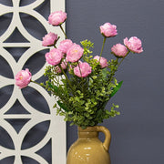 Eucalyptus Rose Spray - 19 In - Violet