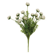 Eucalyptus Rose Spray - 19 In - White