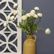 Eucalyptus Rose Spray - 19 In - White