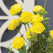 Eucalyptus Rose Spray - 19" - Butter Yellow