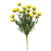 Eucalyptus Rose Spray - 19" - Butter Yellow