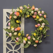 Springwild Rose Wreath - 22 In