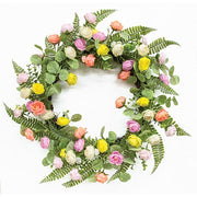 Springwild Rose Wreath - 22 In