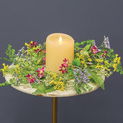 Verbena Heather Blossoms Candle Ring 6-1/2 In