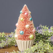 Pink Bottle Brush Tree - 9"H