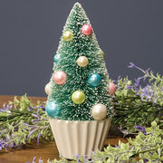 Teal Bottle Brush Tree - 9"H