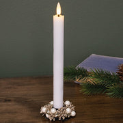 Pearl & Champagne Sparkle Candle Ring - 1.5"