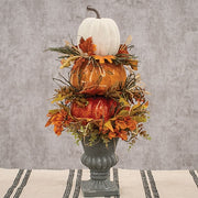 Stacked Pumpkin Topiary - 25"H