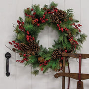 Jingle Berry Mixed Pine Wreath - 26"