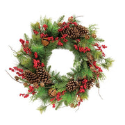 Jingle Berry Mixed Pine Wreath - 26"