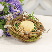 New Growth Mossy Bird Nest with Egg