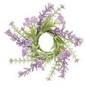 Delicate Lilac Astilbe & Lace Candle Ring - 2"