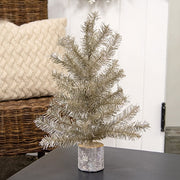Glistening Platinum Pine Tree - 19"