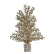 Glistening Platinum Pine Tree - 19"