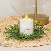 Baby Boxwood Candle Ring - 2.5"