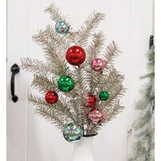 Platinum Tinsel & Bauble Spray - 30"