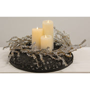 Platinum Bristle Pine & Golden Ball Garland - 5 Ft.