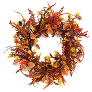 Harvest Bounty Berries & Leaves Wreath - 24"