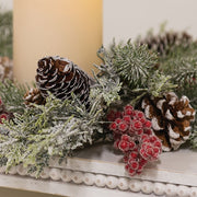 Frosted Woodland Celebration Candle Ring - 4.5"